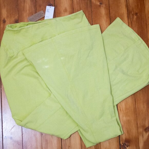Yellow/lime green "chartreuse" urban outfitters flare leggings - Picture 1 of 4